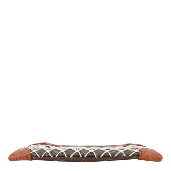 LOUIS VUITTON x NBA Net Flat Monogram Canvas Pouch Brown