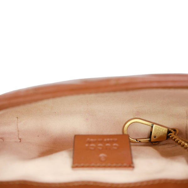 GUCCI GG Marmont Super Mini Matelasse Leather Crossbody Bag Brown 476433