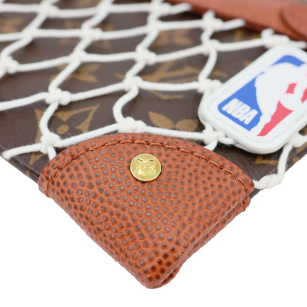 LOUIS VUITTON x NBA Net Flat Monogram Canvas Pouch Brown