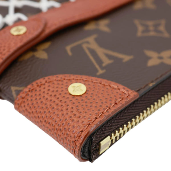 LOUIS VUITTON x NBA Net Flat Monogram Canvas Pouch Brown