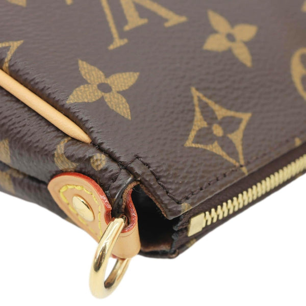 LOUIS VUITTON Pochette Eva Monogram Canvas Crossbody Bag Brown