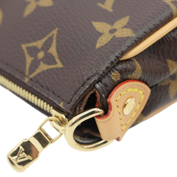 LOUIS VUITTON Pochette Eva Monogram Canvas Crossbody Bag Brown