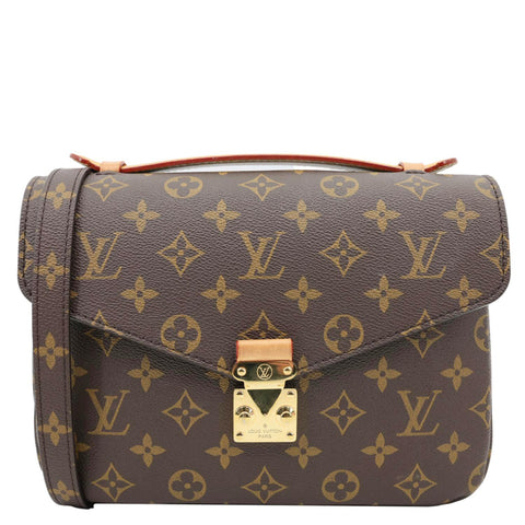 LOUIS VUITTON Metis Pochette Monogram Canvas Crossbody Bag Brown