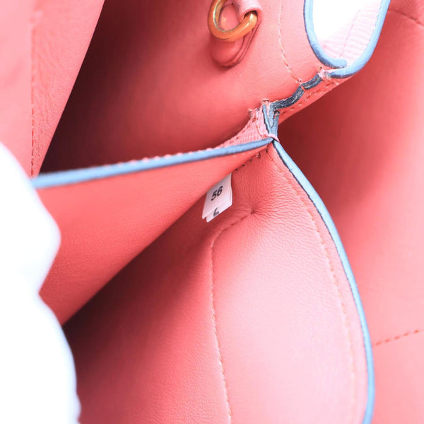 PRADA Double Handle Saffiano Cuir Leather Tote Bag Pink