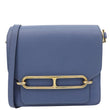 HERMES Roulis Sac Evercolor Mini Pebbled Calfskin Leather Shoulder Bag Bleu De Malte