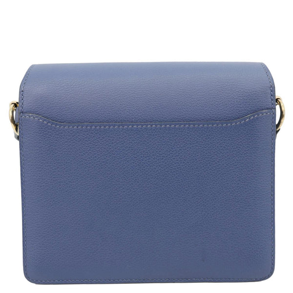 HERMES Roulis Sac Evercolor Mini Pebbled Calfskin Leather Shoulder Bag Bleu De Malte