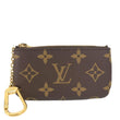 LOUIS VUITTON Key Cles Monogram Canvas Pouch Brown