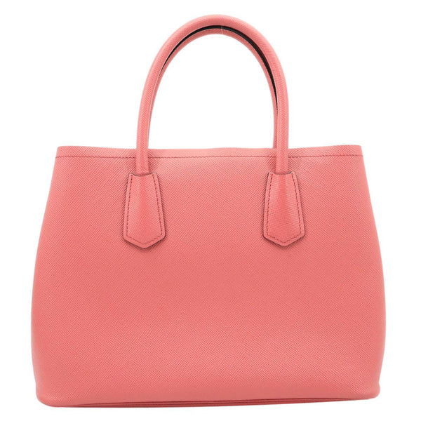 PRADA Double Handle Saffiano Cuir Leather Tote Bag Pink