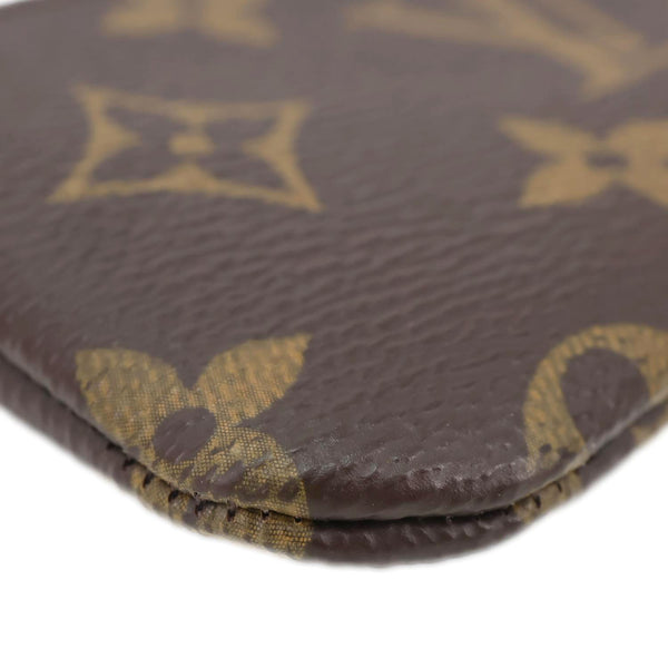 LOUIS VUITTON Key Cles Monogram Canvas Pouch Brown