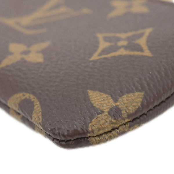 LOUIS VUITTON Key Cles Monogram Canvas Pouch Brown