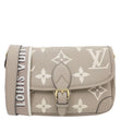 LOUIS VUITTON Diane Monogram Giant Empreinte Leather Crossbody Bag Tourterelle Creme