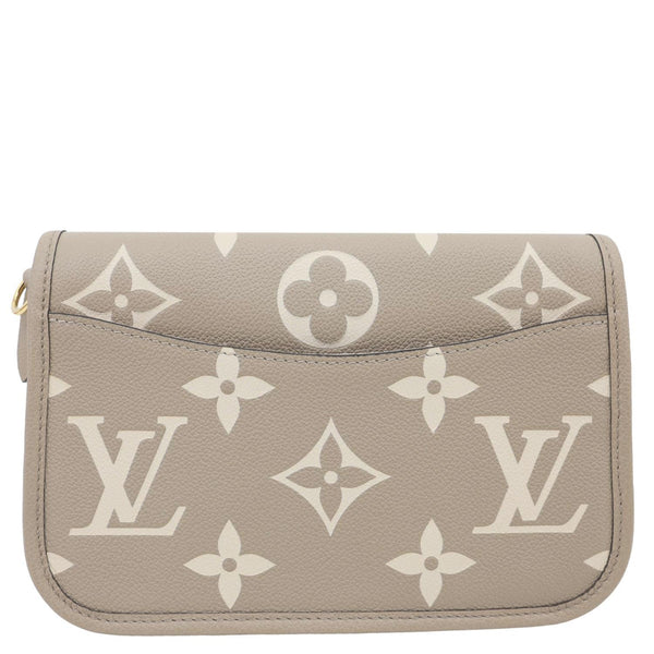 LOUIS VUITTON Diane Monogram Giant Empreinte Leather Crossbody Bag Tourterelle Creme