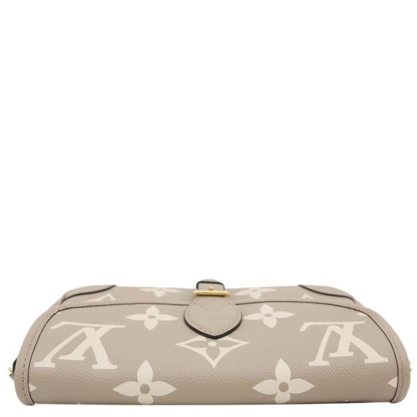 LOUIS VUITTON Diane Monogram Giant Empreinte Leather Crossbody Bag Tourterelle Creme
