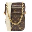 LOUIS VUITTON Utility Phone Sleeve Monogram Canvas Crossbody Bag Brown