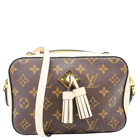 LOUIS VUITTON Saintonge Monogram Canvas Crossbody Bag Brown