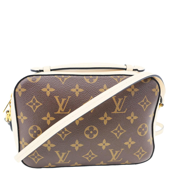 LOUIS VUITTON Saintonge Monogram Canvas Crossbody Bag Brown