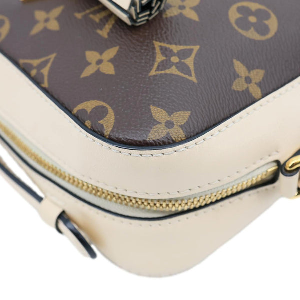 LOUIS VUITTON Saintonge Monogram Canvas Crossbody Bag Brown
