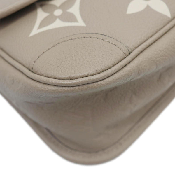 LOUIS VUITTON Diane Monogram Giant Empreinte Leather Crossbody Bag Tourterelle Creme