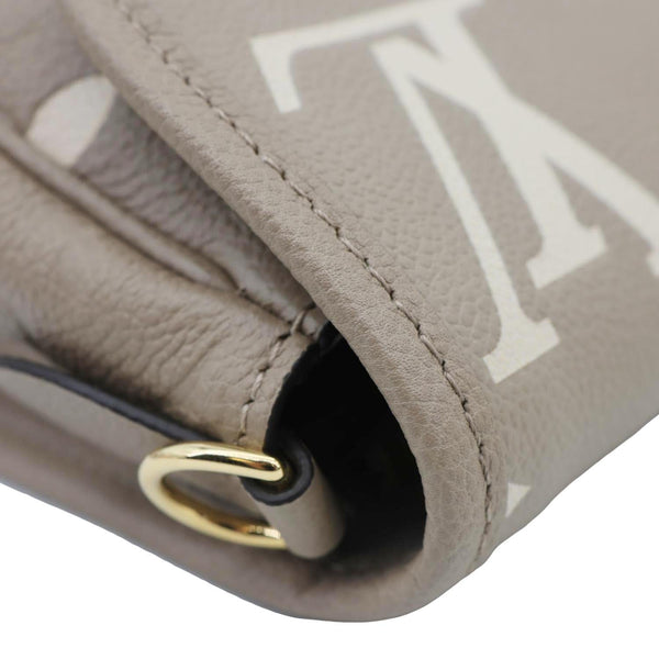 LOUIS VUITTON Diane Monogram Giant Empreinte Leather Crossbody Bag Tourterelle Creme