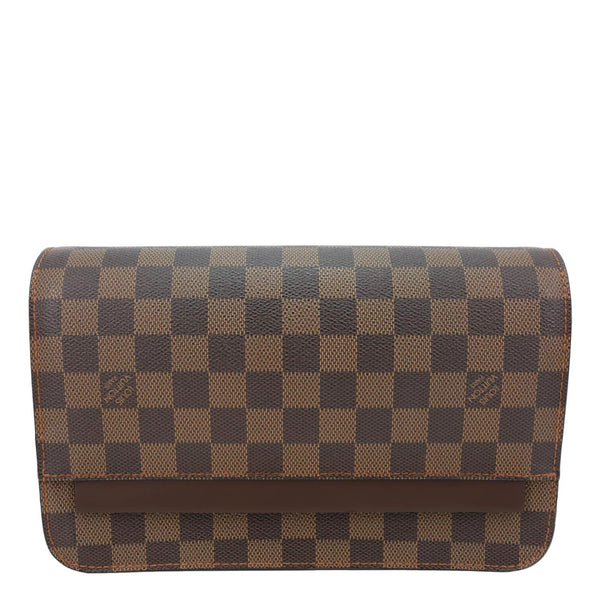 LOUIS VUITTON Saint Louis Damier Ebene Pochette Clutch Bag Brown