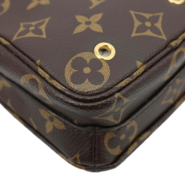 LOUIS VUITTON Utility Phone Sleeve Monogram Canvas Crossbody Bag Brown