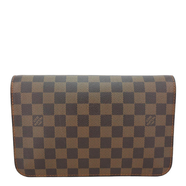 LOUIS VUITTON Saint Louis Damier Ebene Pochette Clutch Bag Brown