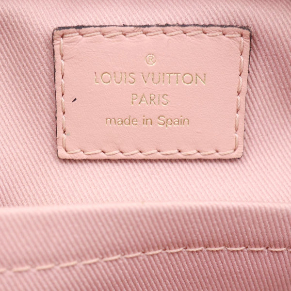 LOUIS VUITTON Saintonge Monogram Canvas Crossbody Bag Pink