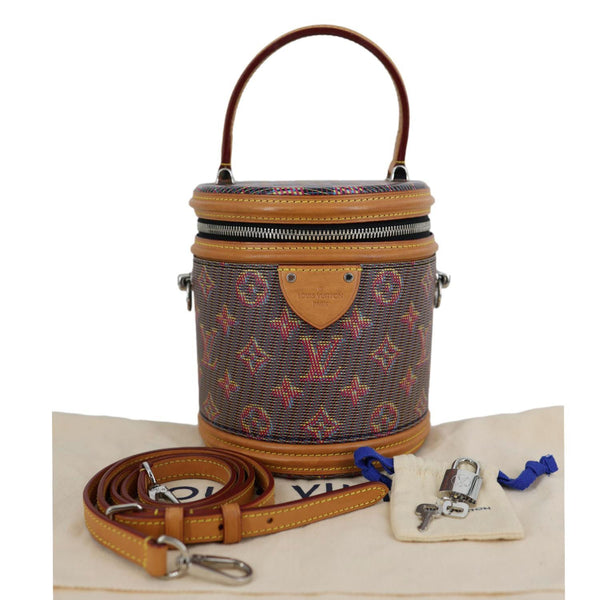 LOUIS VUITTON Cannes LV Pop Canvas Shoulder Bag Brown