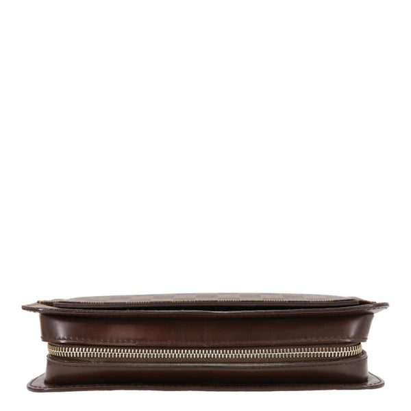 LOUIS VUITTON Saint Louis Damier Ebene Pochette Clutch Bag Brown