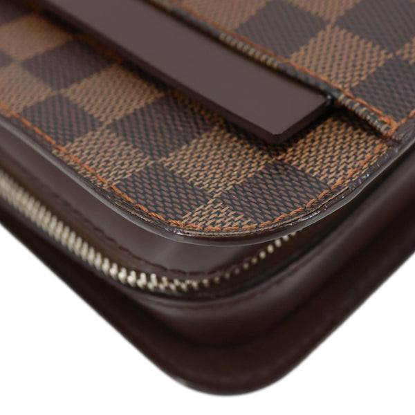 LOUIS VUITTON Saint Louis Damier Ebene Pochette Clutch Bag Brown