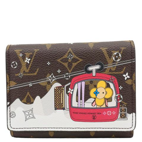 LOUIS VUITTON Christmas Animation Monogram Canvas Wallet Brown