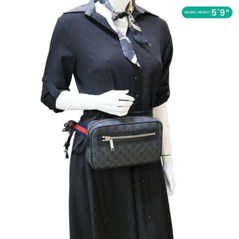 GUCCI GG Supreme Canvas Bumbag Black 792094