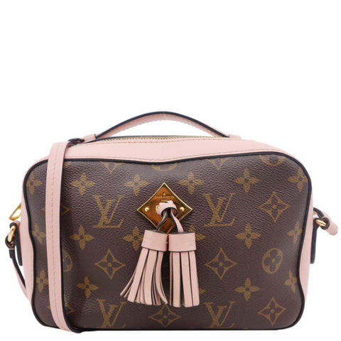 LOUIS VUITTON Saintonge Monogram Canvas Crossbody Bag Pink