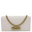 GUCCI Interlocking G Leather Chain Wallet Beige 746056