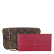 LOUIS VUITTON Felicie Pochette Monogram Canvas Crossbody Bag Brown