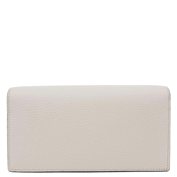 GUCCI Interlocking G Leather Chain Wallet Beige 746056