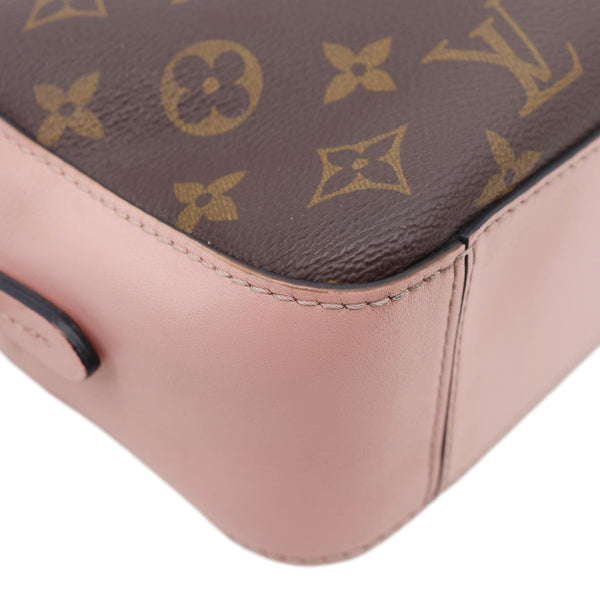 LOUIS VUITTON Saintonge Monogram Canvas Crossbody Bag Pink
