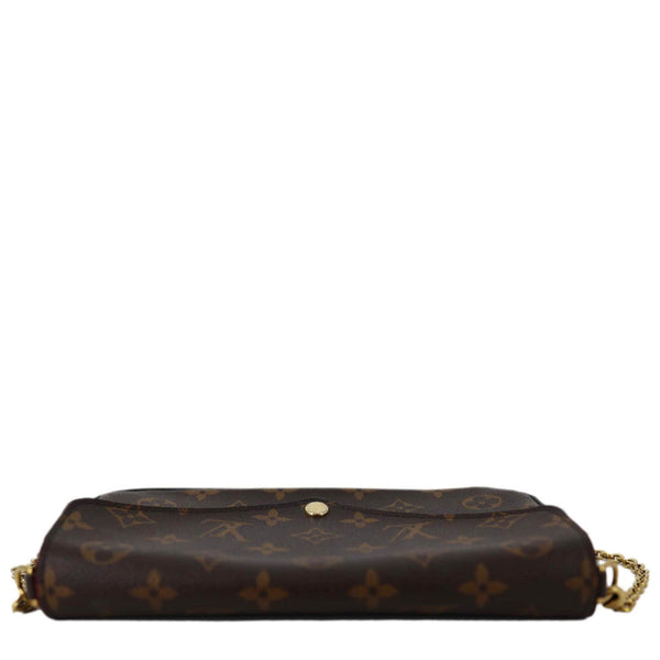 LOUIS VUITTON Felicie Pochette Monogram Canvas Crossbody Bag Brown