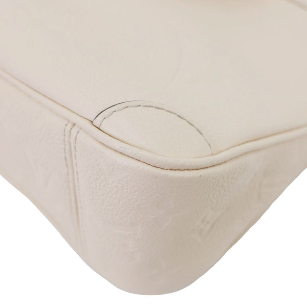 LOUIS VUITTON Trianon PM Giant Monogram Empreinte Leather Tote Bag White