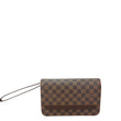LOUIS VUITTON Saint Louis Damier Ebene Pochette Clutch Bag Brown