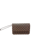 LOUIS VUITTON Saint Louis Damier Ebene Pochette Clutch Bag Brown