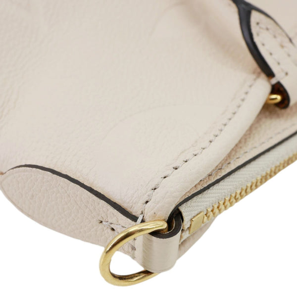 LOUIS VUITTON Trianon PM Giant Monogram Empreinte Leather Tote Bag White