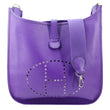 HERMES Evelyne PM Epsom Leather Crossbody Bag Purple