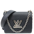 LOUIS VUITTON Twist PM Epi Leather Chain Shoulder Bag Black