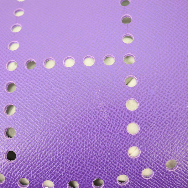HERMES Evelyne PM Epsom Leather Crossbody Bag Purple