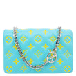 LOUIS VUITTON Coussin Pochette Monogram Embossed Leather Crossbody Bag Ice Blue