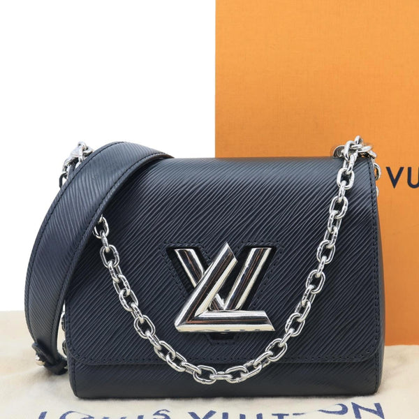 LOUIS VUITTON Twist PM Epi Leather Chain Shoulder Bag Black