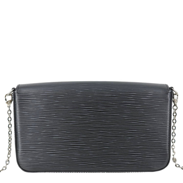 LOUIS VUITTON Felicie Pochette Epi Leather Crossbody Bag Black