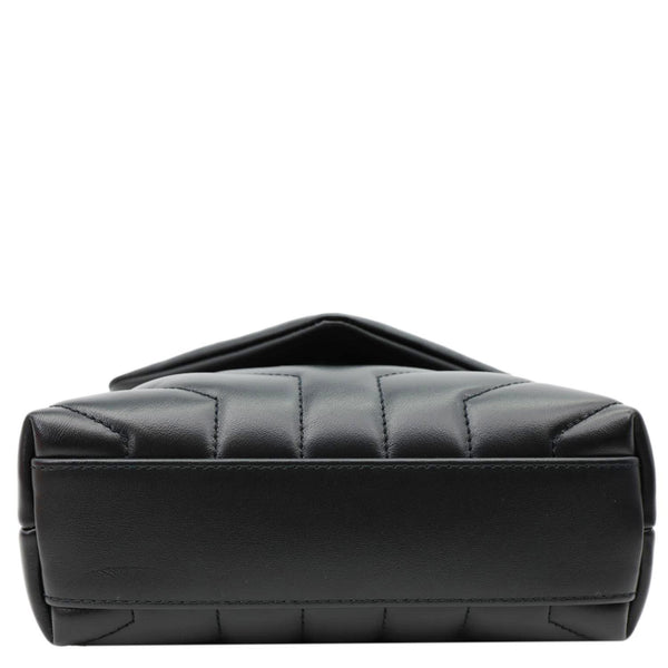 YVES SAINT LAURENT Loulou Toy Calfskin Leather Crossbody Bag Black