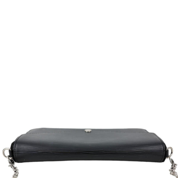 LOUIS VUITTON Felicie Pochette Epi Leather Crossbody Bag Black